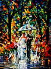 Leonid Afremov WEDDING UNDER THE RAIN painting